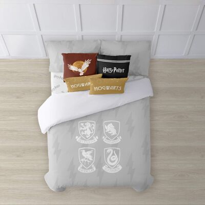 Duvet cover with buttons 100% cotton Hogwarts Shields