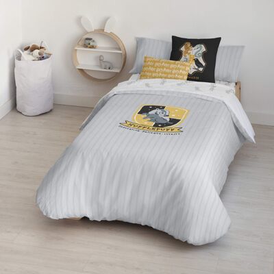 Duvet cover with buttons 100% cotton Hufflepuff Sweet