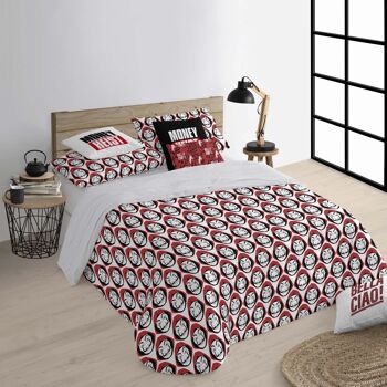 Housse de couette avec boutons 100% coton La casa de papel 2