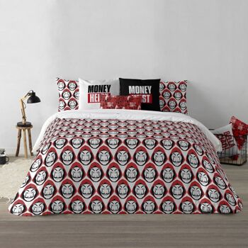 Housse de couette avec boutons 100% coton La casa de papel 3