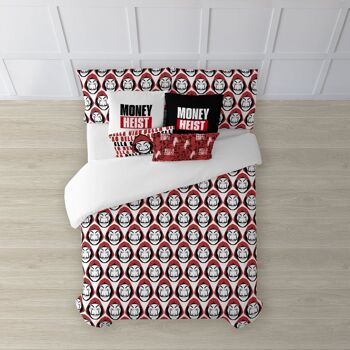 Housse de couette avec boutons 100% coton La casa de papel 4