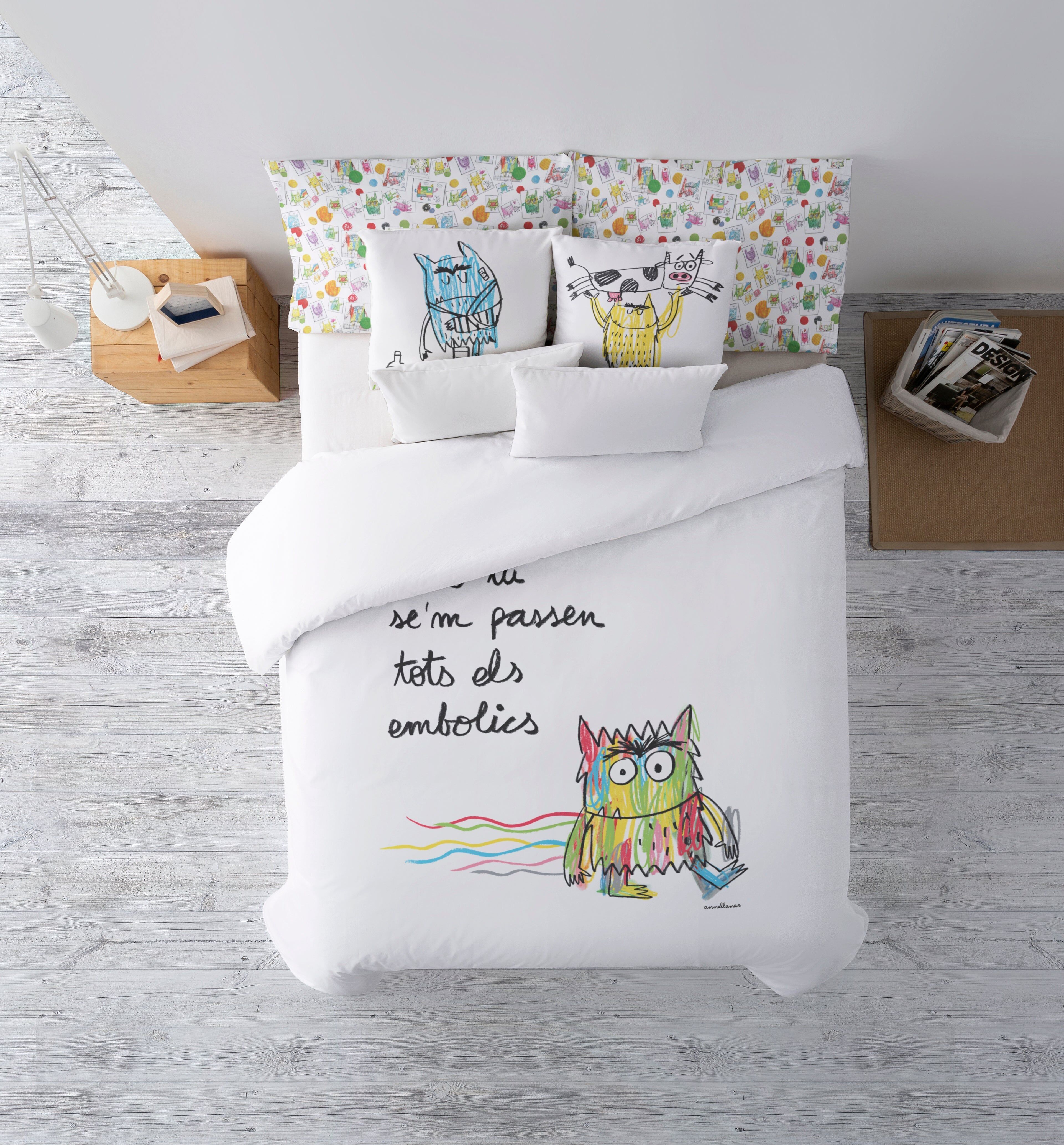 Copripiumino con bottoni 100% cotone Líos Catalá