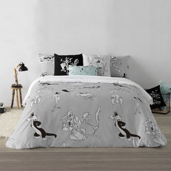 Housse de couette avec boutons 100% coton Looney BN 3