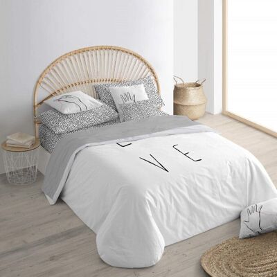 Duvet cover with buttons 100% cotton Love