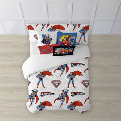 Housse de couette avec boutons 100% coton Man of Steel