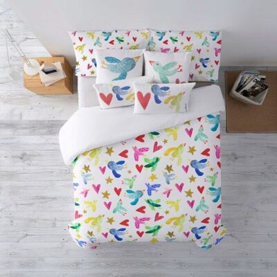 Housse de couette avec boutons 100% coton Ocells