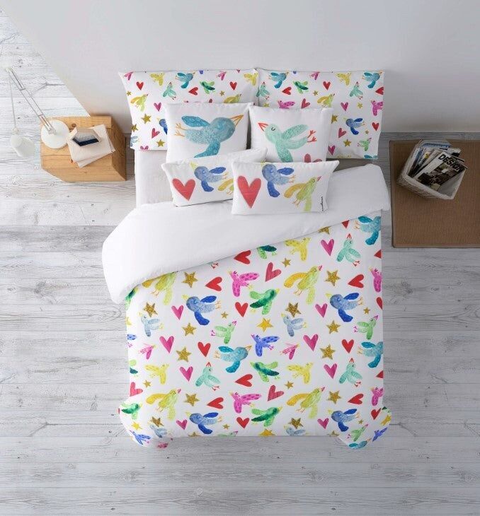 Copripiumino con bottoni 100% cotone Ocells