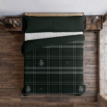 Housse de couette avec boutons 100% coton Photo Serpentard 1