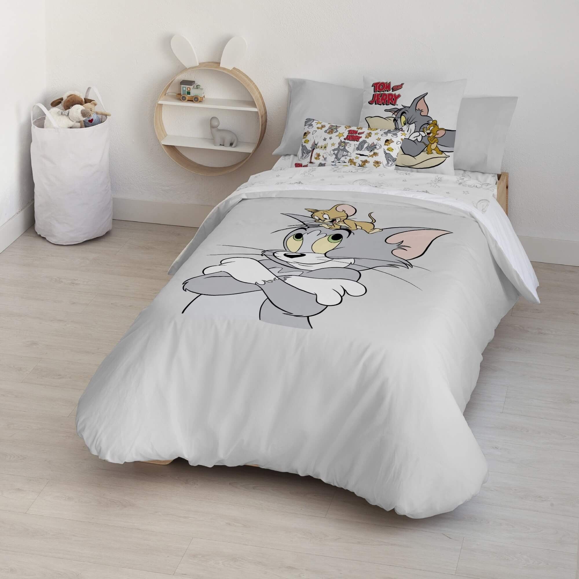 Copripiumino con bottoni 100% cotone Sweet Tom Jerry