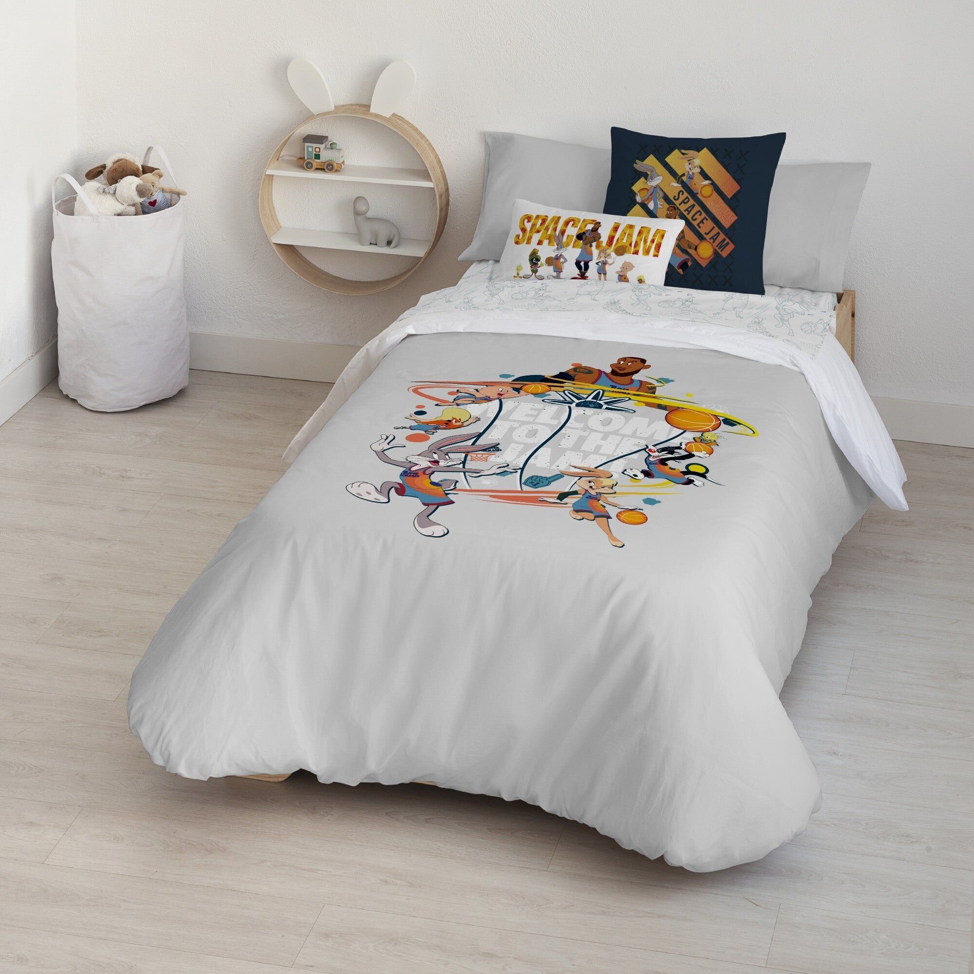 Copripiumino con bottoni 100% cotone Welcome Jam