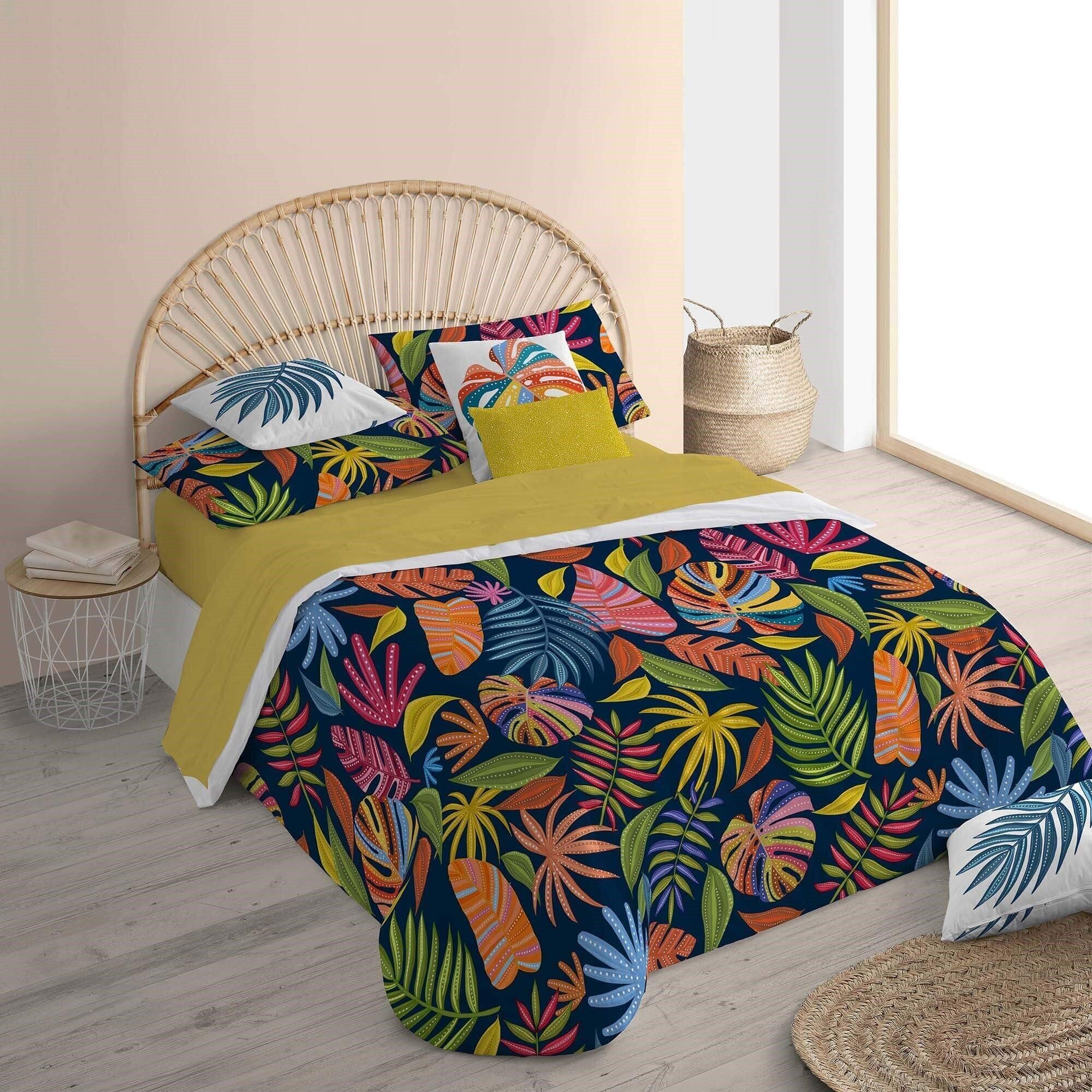 Funda nórdica con cuello de botella 100% algodón Jalna