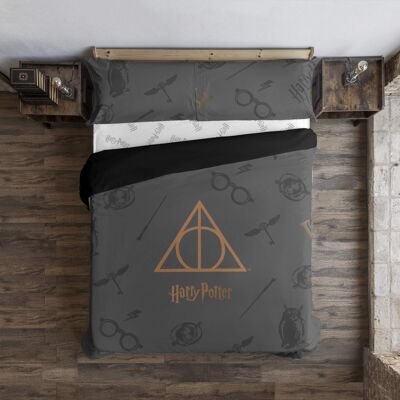 Harry Potter-Mikrosatin-Bettbezug „Heiligtümer des Todes“.