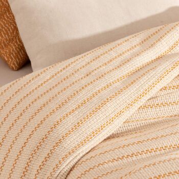 Housse de couette jacquard Agres Ocre 48