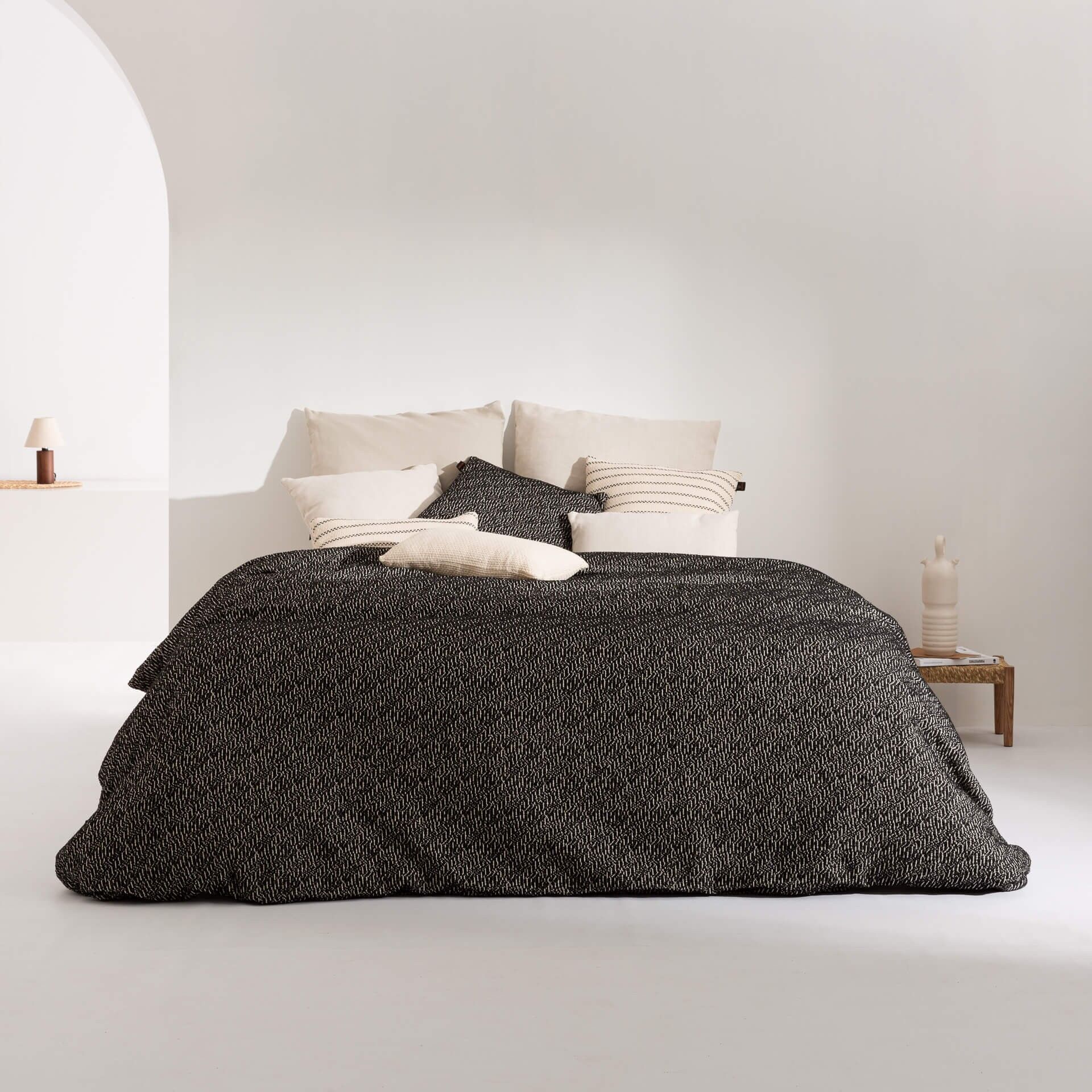 Copripiumino jacquard Benisa Nero