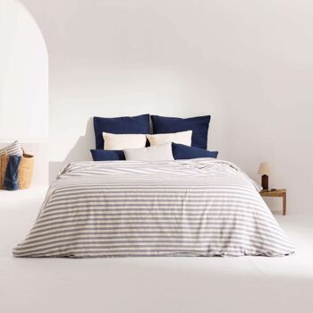 Jávea Grande housse de couette jacquard bleu 1