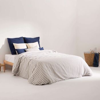 Jávea Grande housse de couette jacquard bleu 50