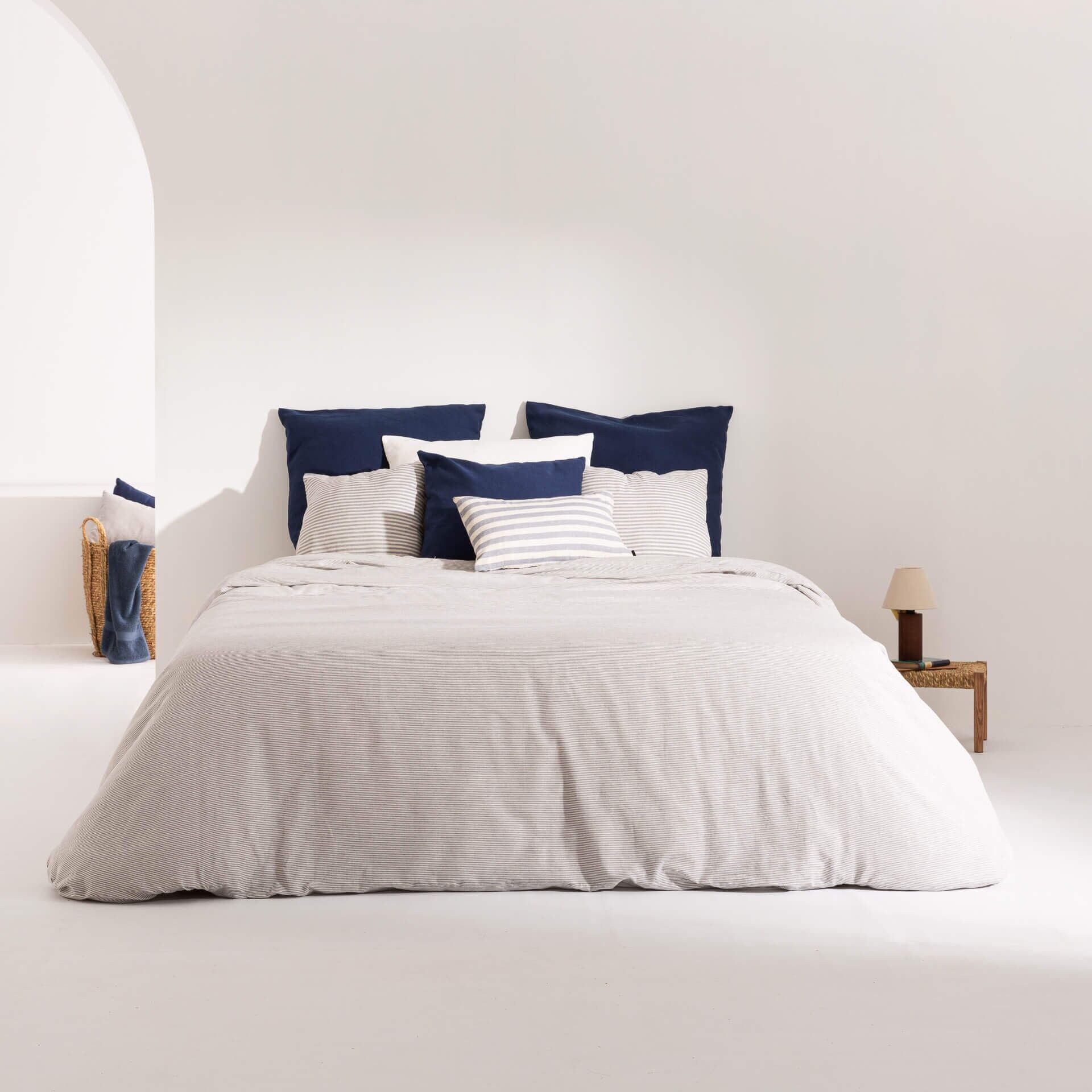 Copripiumino jacquard piccolo blu Jávea