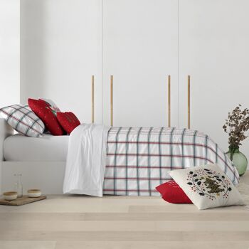 Housse de couette réversible en velours de Noël élégante 41 24