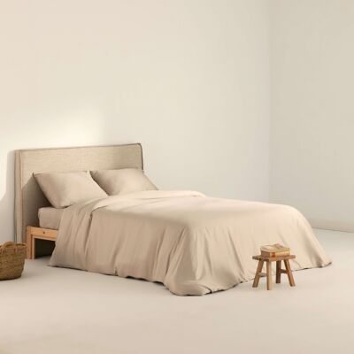 Housse de couette en satin 300 fils Ciment