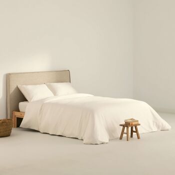 Housse de couette Satin 300 fils Naturel 1