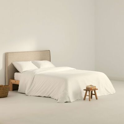 Satin duvet cover 300 threads White