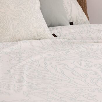 Housse de couette satin 400 fils Begur Menthe 7