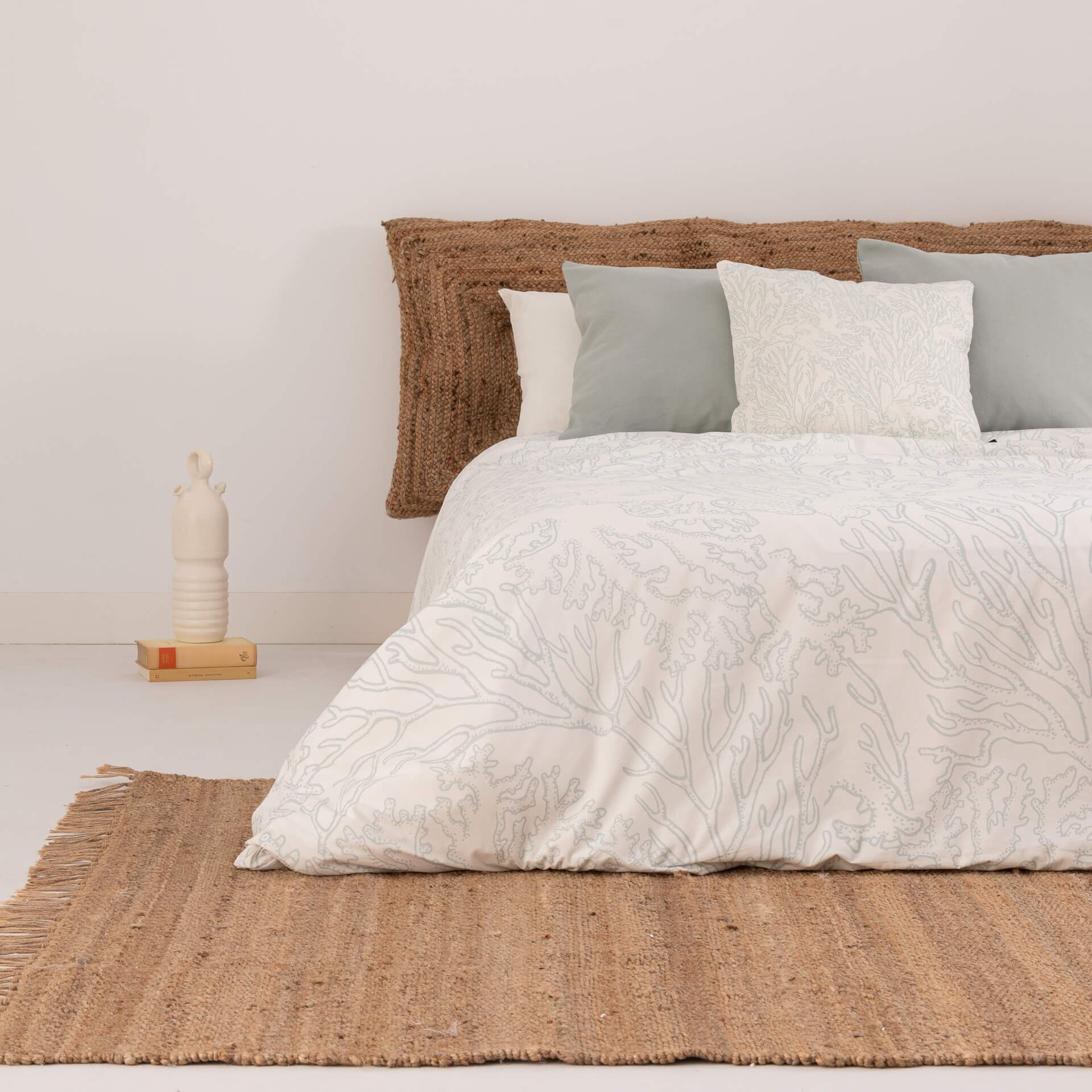 Copripiumino in raso 400 fili Begur Menta