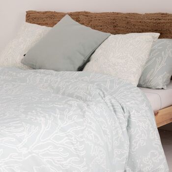 Housse de couette satin 400 fils Estartit Menthe 4