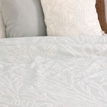 Housse de couette satin 400 fils Estartit Menthe 39