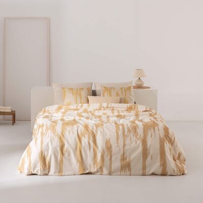 Housse de couette satin 400 fils Mahón Moutarde