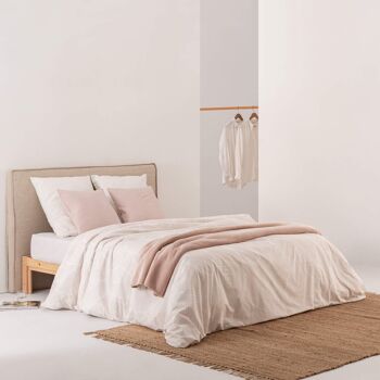 Housse de couette satin 400 fils Nijar Beige 3