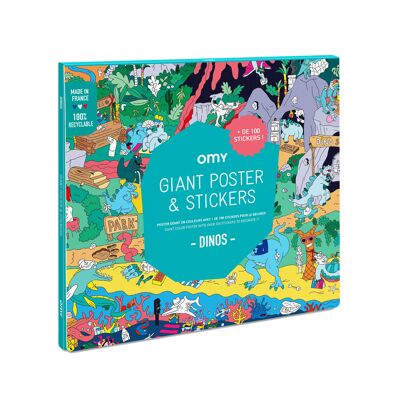 Giant Coloring Posters & Stickers - DINO