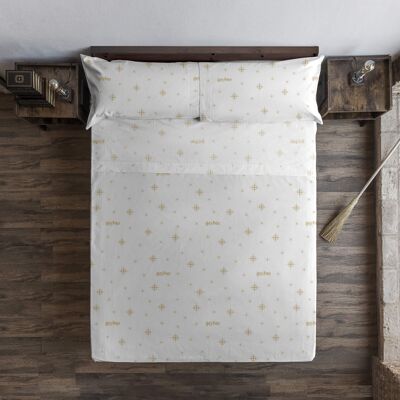 HPotter Stars Gold Bettlaken-Set aus 100 % Baumwolle