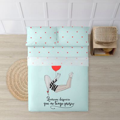 Ensemble de draps 100% coton Love me slow de Clarilou