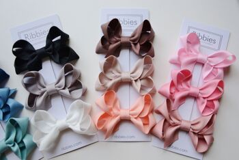 Nœuds pour cheveux à boucles moyennes - Rose - Lot de 3 5