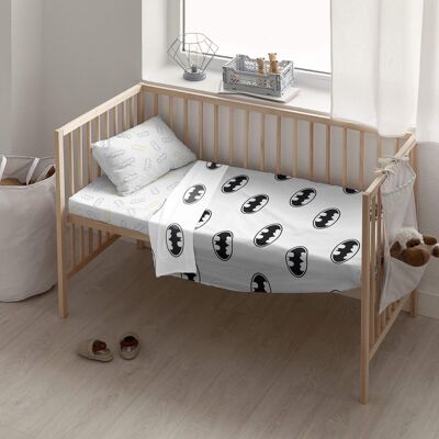 Ensemble de draps pour lit de bébé Batman Basic 100 % coton