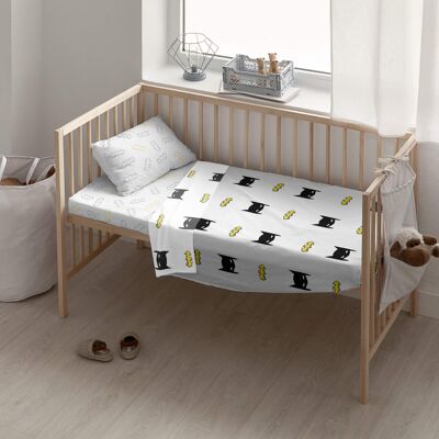 Ensemble de draps pour lit de bébé 100 % coton Batmask