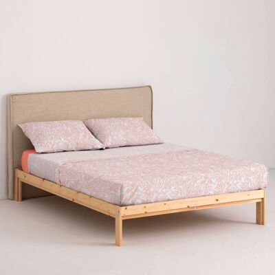 Parure de draps en percale 200 fils Begur Corail