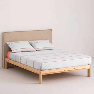 Parure de draps en percale 200 fils Ibiza Corail