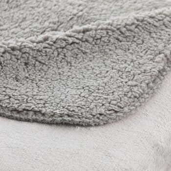 Couverture extra douce Sedalina - Sherpa Anthracite - 150X200 cm 2