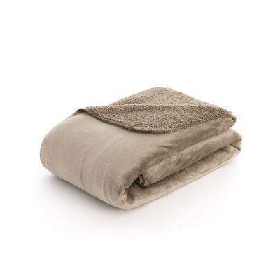 Couverture extra douce Sedalina - Sherpa Taupe - 150X200 cm