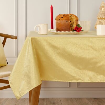 Weihnachtsnacht-Jacquard-Tischdecke Gold Lurex