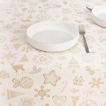 Nappe Jacquard R22119 Lurex Or Naturel 18