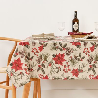 Christmas Flower fabric touch tablecloth 1
