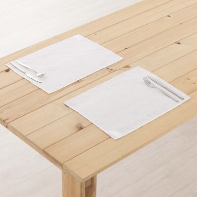 Set de table 100% lin blanc 45x35 cm (2 pcs.)  