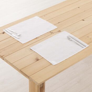 Set de table 100% lin blanc 45x35 cm (2 pcs.)   1