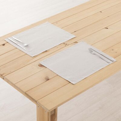 Set de table 100% Lin Gris Clair 45x35 cm (2 pcs.)  