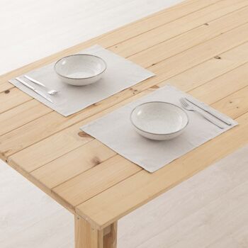 Set de table 100% Lin Gris Clair 45x35 cm (2 pcs.)   2
