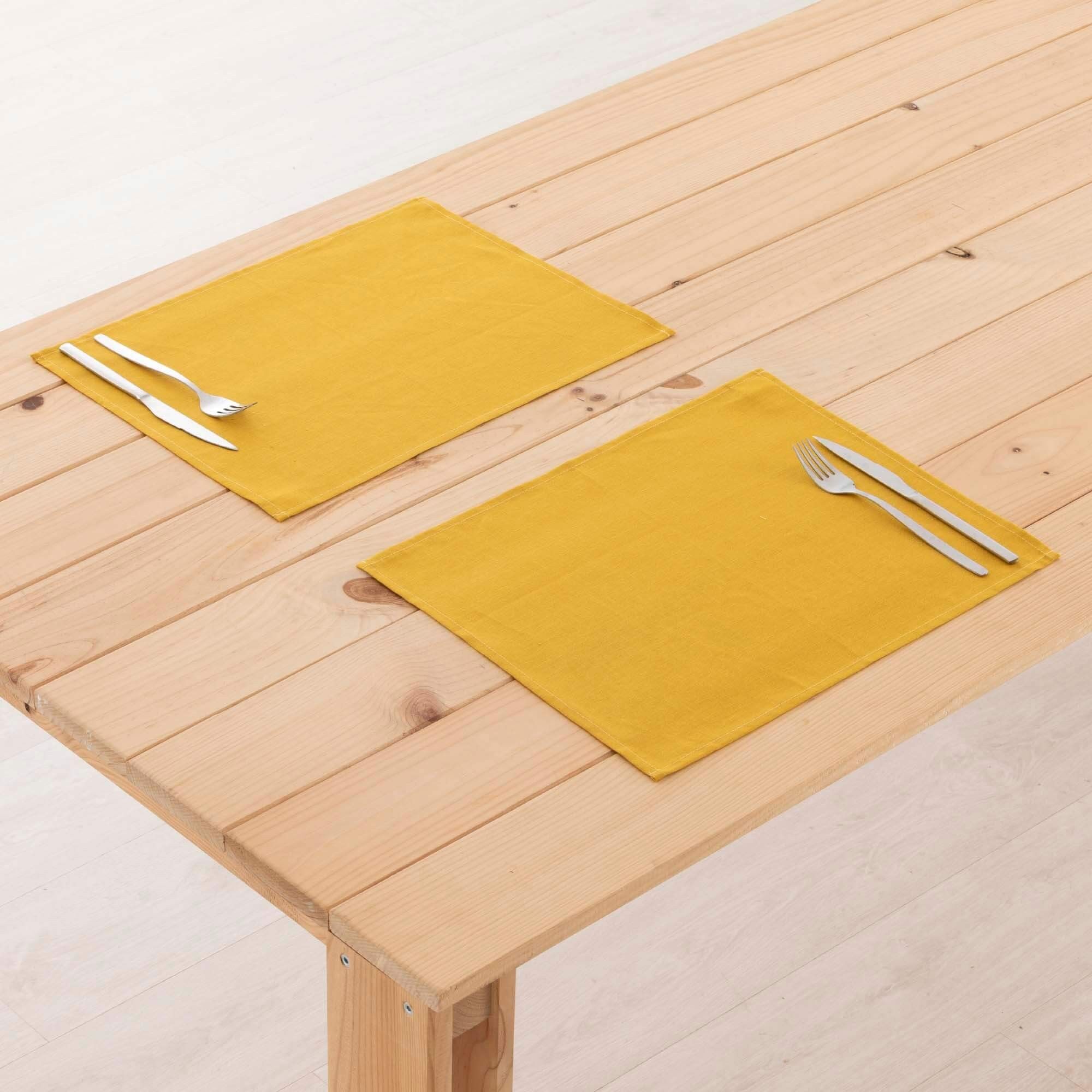 Tovaglietta 100% lino senape 45x35 cm (2 pz.) 