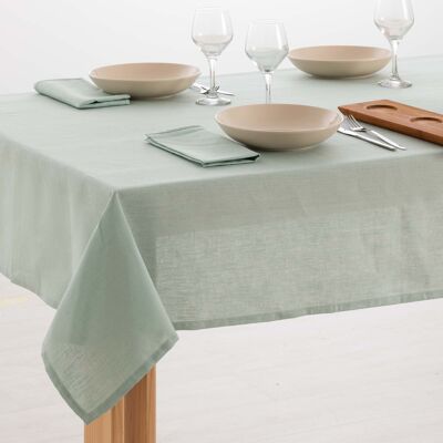 100% Aqua Linen Tablecloth